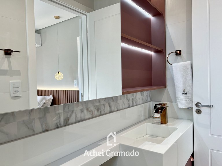 Apartamento Res Aire 3 Suítes by Achei Gramado